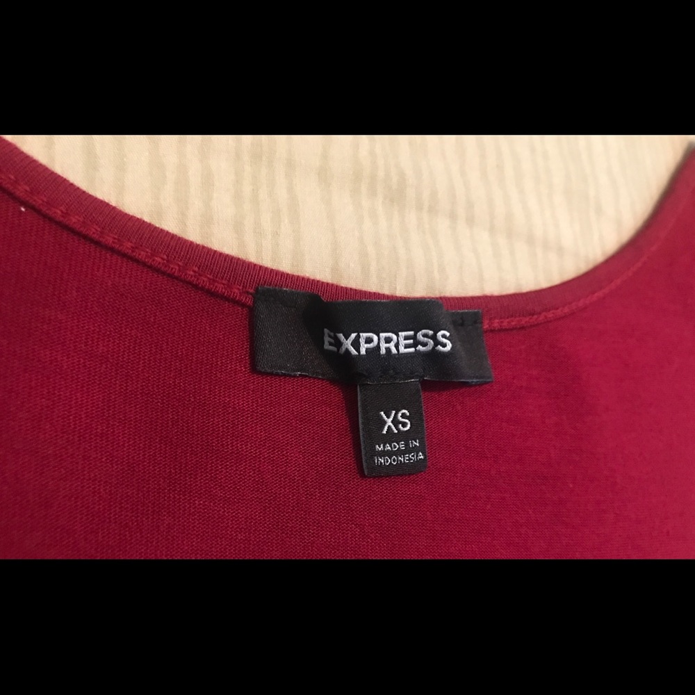 Express Red Frilly Tank Top - Picture 4 of 6